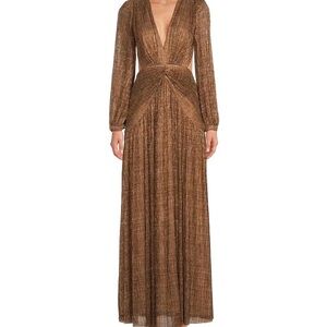 Elegant Brown Long Sleeve Dress